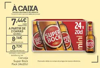 Recheio Cerveja Super Bock promoção