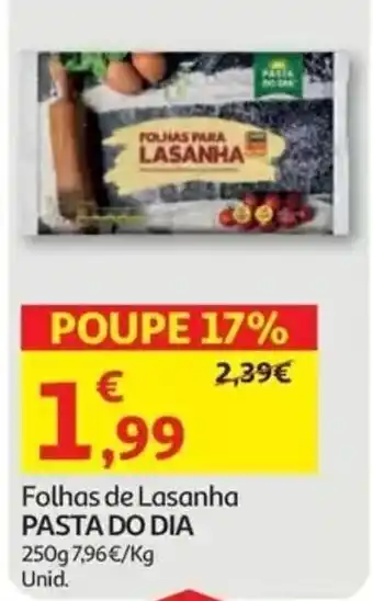 Auchan Folhas de Lasanha Pasta do Dia promoção