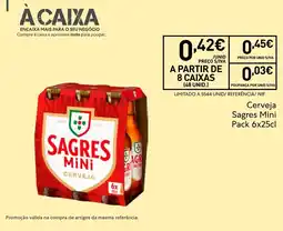 Recheio Cerveja Sagres Mini promoção