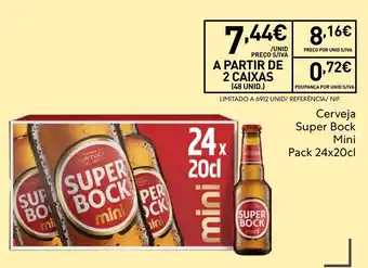 Recheio Cerveja Super Bock Mini promoção