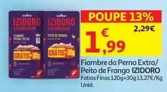 Auchan Fiambre da Perna Extra/Peito de Frango IZIDORO promoção