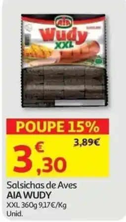 Auchan Salsichas de Aves AIA WUDY promoção