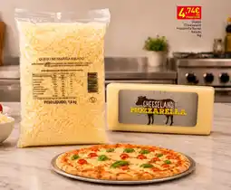 Recheio Queijo Cheeseland Mozzarella Barra/ Ralado promoção