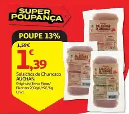 Auchan Salsichas de Churrasco Auchan promoção