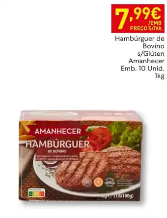 Recheio hambúrguer de bovino amanhecer promoção