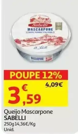 Auchan Queijo Mascarpone Sabelli promoção