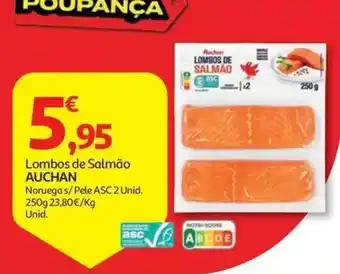 Auchan Lombos de Salmão Auchan promoção