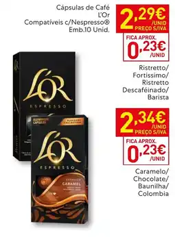 Recheio Cápsulas de Café L'Or Compatíveis c/Nespresso® promoção