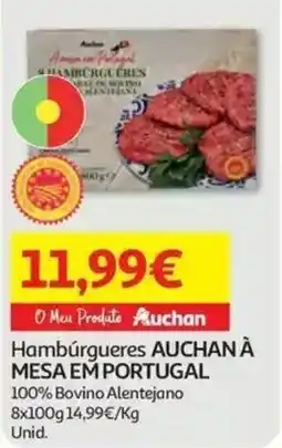 Auchan Hambúrgueres auchan à mesa em portugal promoção
