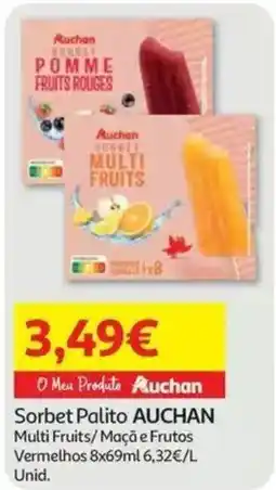 Auchan Sorbet Palito Auchan promoção