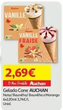 Auchan Gelado Cone Auchan promoção