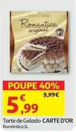 Auchan Tarte de Gelado Carte d'Or Romântica promoção