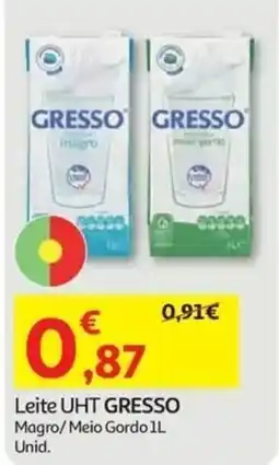 Auchan Leite UHT GRESSO promoção