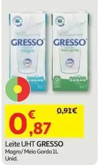 Auchan Leite UHT GRESSO promoção