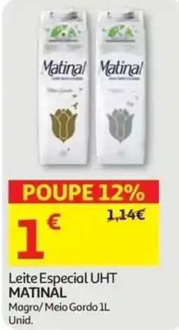 Auchan Leite Especial UHT Matinal promoção