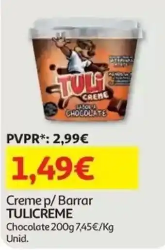 Auchan Creme p/ Barrar Tulicreme Chocolate promoção
