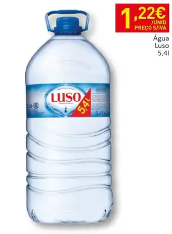 Recheio Água Luso promoção