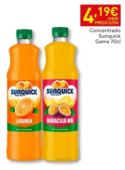Recheio Sunquick concentrado laranja promoção