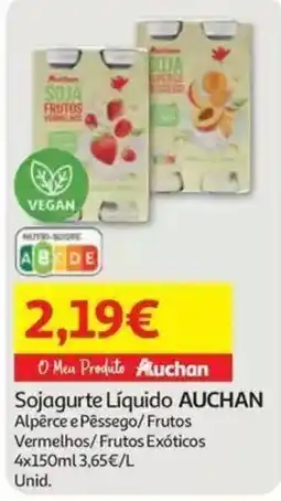 Auchan Sojagurte Líquido Auchan promoção