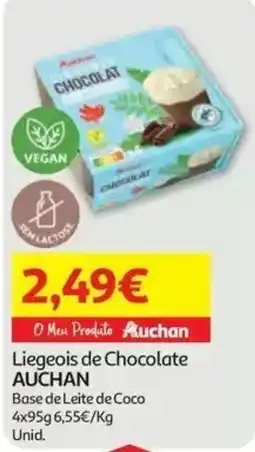 Auchan Liegeois de Chocolate Auchan promoção