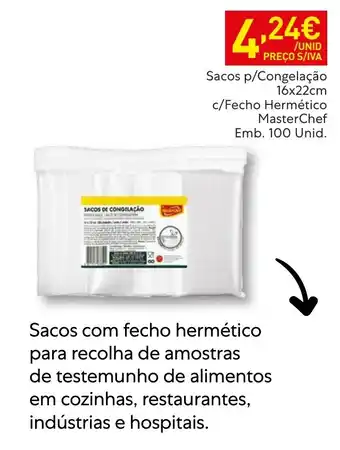 Recheio Sacos de congelação masterchef promoção