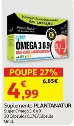 Auchan Suplemento plantanatur super ômega 3,6 e 9 promoção