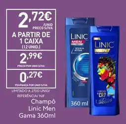Recheio Champô Linic Men Gama 360ml promoção
