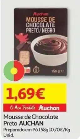Auchan Mousse de Chocolate Preto AUCHAN promoção