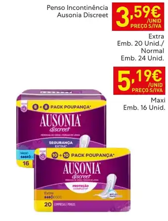 Recheio Penso Incontinência Ausonia Discreet promoção