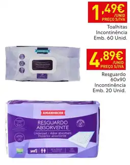 Recheio Amanhecer toalhitas incontinência promoção