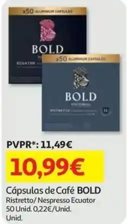 Auchan Cápsulas de Café BOLD Ristretto/Nespresso Ecuador promoção