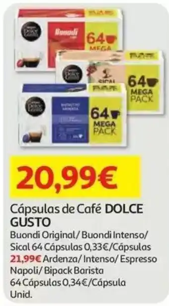 Auchan Cápsulas de Café Dolce Gusto promoção