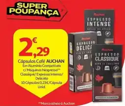 Auchan Cápsulas Café Auchan promoção