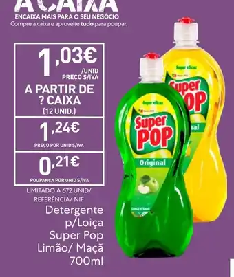 Recheio Detergente p/Loiça Super Pop promoção