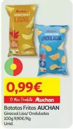 Auchan Batatas Fritas AUCHAN Girassol Lisa/ Onduladas promoção