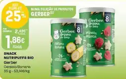 Intermarché Snack nutripuffs bio gerber promoção