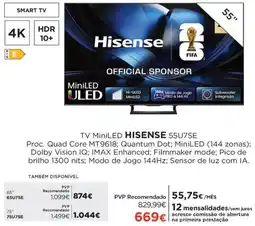 El Corte Inglés tv miniled hisense 55u7se promoção