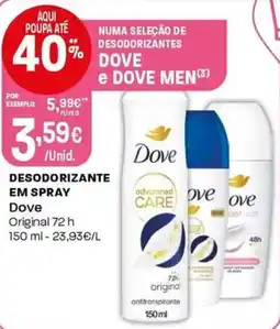 Intermarché Desodorizante em spray dove promoção