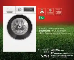 El Corte Inglés Siemens - máquina de lavar roupa promoção