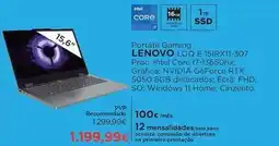 El Corte Inglés Lenovo - portatil gaming promoção