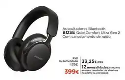 El Corte Inglés Bose - ausculatadores bluetooth quietcomfort ultra gen 2 com cancelamento de ruido promoção