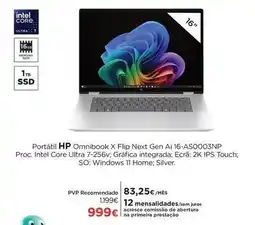 El Corte Inglés Hp - portátil hp omnibook x flip next gen ai 16 asonoo3np promoção