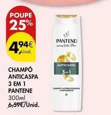 Pingo Doce Pantene - champo anticaspa 3 em 1 promoção