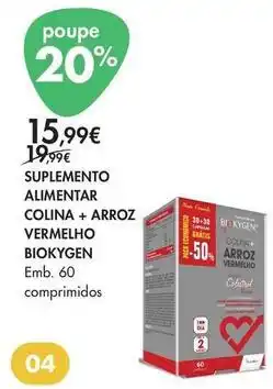Pingo Doce Biokygen - suplemento alimentar colina + arroz vermelho promoção