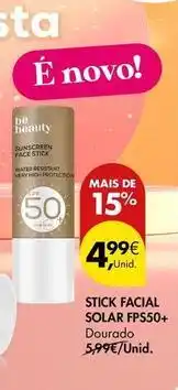 Pingo Doce Be beauty - stick facial solar fps50+ promoção
