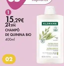 Pingo Doce Klorane - champo de quinina bio promoção