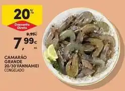 Continente Bom dia Camarão grande 20/30 vannamei promoção