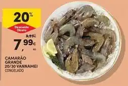 Continente Bom dia Camarão grande 20/30 vannamei congelado promoção