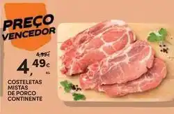Continente Bom dia Continente - costeletas mistas de porco promoção