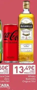 Recheio Bushmills - whisky promoção